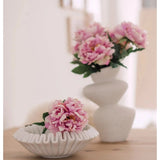 Zijden kunstbloemen boeket Peony Light Pink