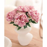 Zijden kunstbloemen boeket Peony Light Pink
