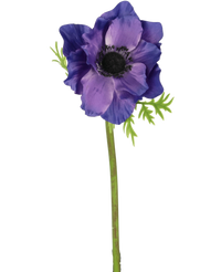 Kunstbloem Anemone 43 cm paars
