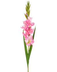 Kunstbloem Gladioli 93 cm felroze
