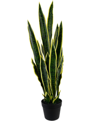 Kunstplant Sansevieria Laurentii 92 cm in sierpot