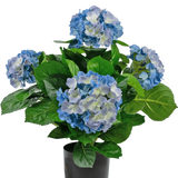 Kunstplant Hortensia 43 cm blauw