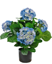 Kunstplant Hortensia UV 43 cm blauw