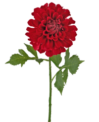 Kunstbloem Dahlia 50 cm rood