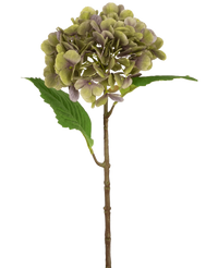 Kunst Hortensia Deluxe 55 cm groen/paars