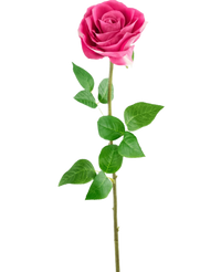 Kunstroos Real Touch 56 cm roze