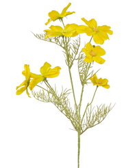 Kunstbloem Cosmos 74 cm geel