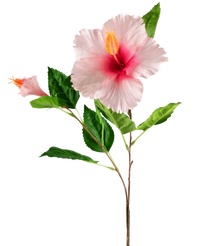 Kunstbloem Hibiscus 64 cm licht roze