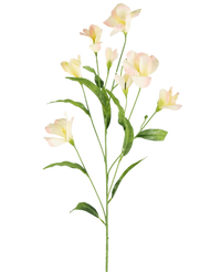 Kunst Rhododendron Azalea Real Touch Crème/roze 80cm