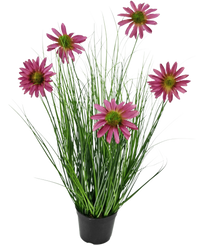 Kunst Grasplant Chrysanthemum 60 cm brandvertragend
