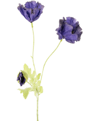 Kunstbloem Poppy 73 cm paars