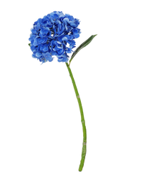 Kunstbloem Charlotte Hortensia Real Touch donkerblauw 55 cm