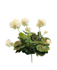 Kunst Geranium 40 cm wit