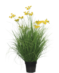 Kunst Grasplant Asteraceae 90 cm brandvertragend