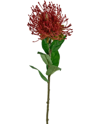 Kunstbloem Protea 73 cm rood